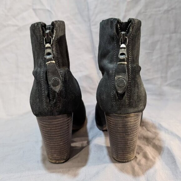 rag & bone Women’s Classic Newbury Granite Ankle Leather Booties Size 37 - Picture 5 of 12